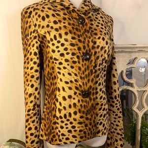 Jones New York Cheetah Print Blazer Size 4 NWOT